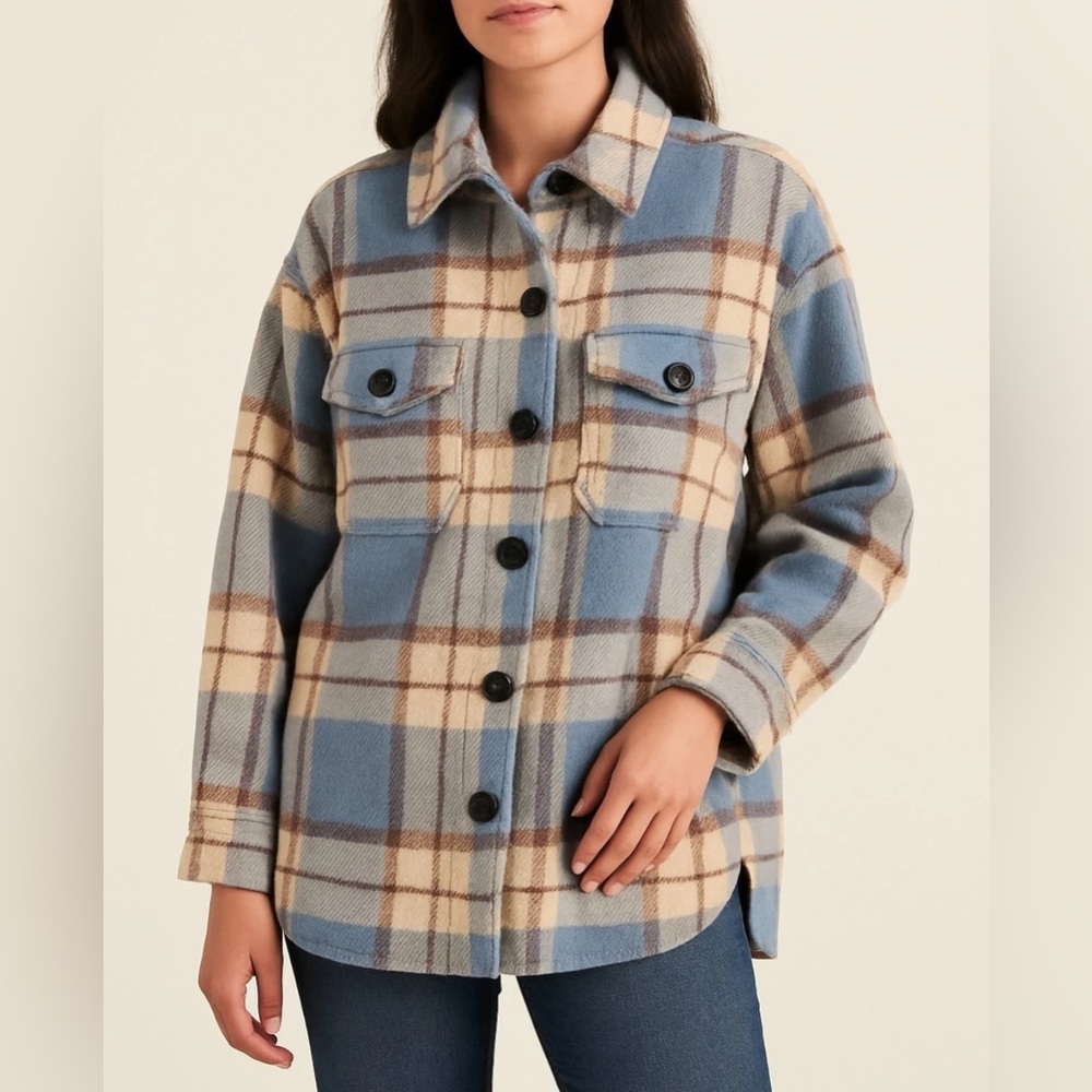 Lucky Brand Plaid Flannel Shacket